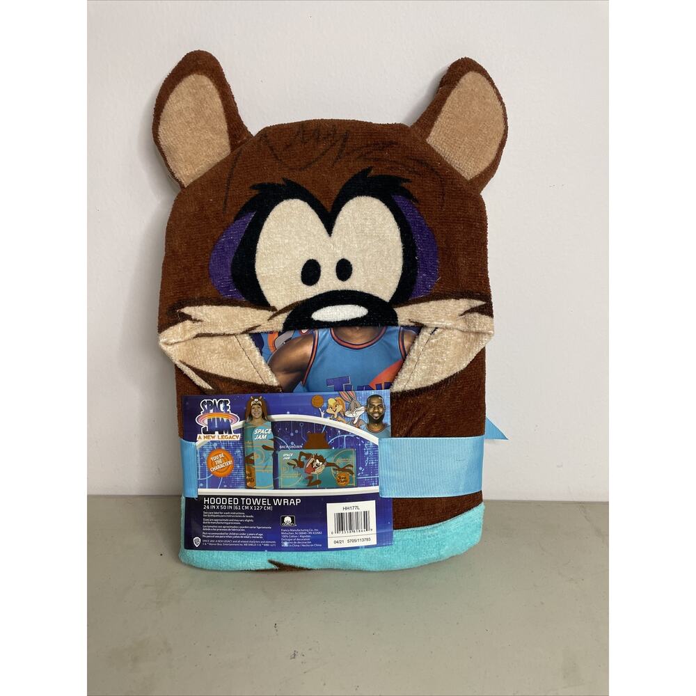 Space Jam A New Legacy Taz Hooded Towel Wrap Looney Tunes NWT